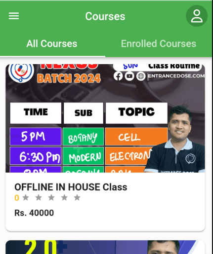 EntranceDose — Education App — Flutter app development case study